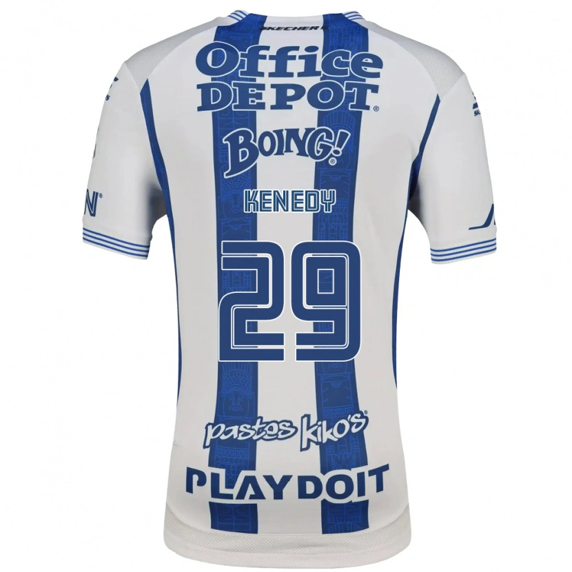 Danxen Mujer Camiseta Robert Kenedy Nunes Do #29 Blanco Azul Marino 1ª Equipación 2026/27 La Camisa México