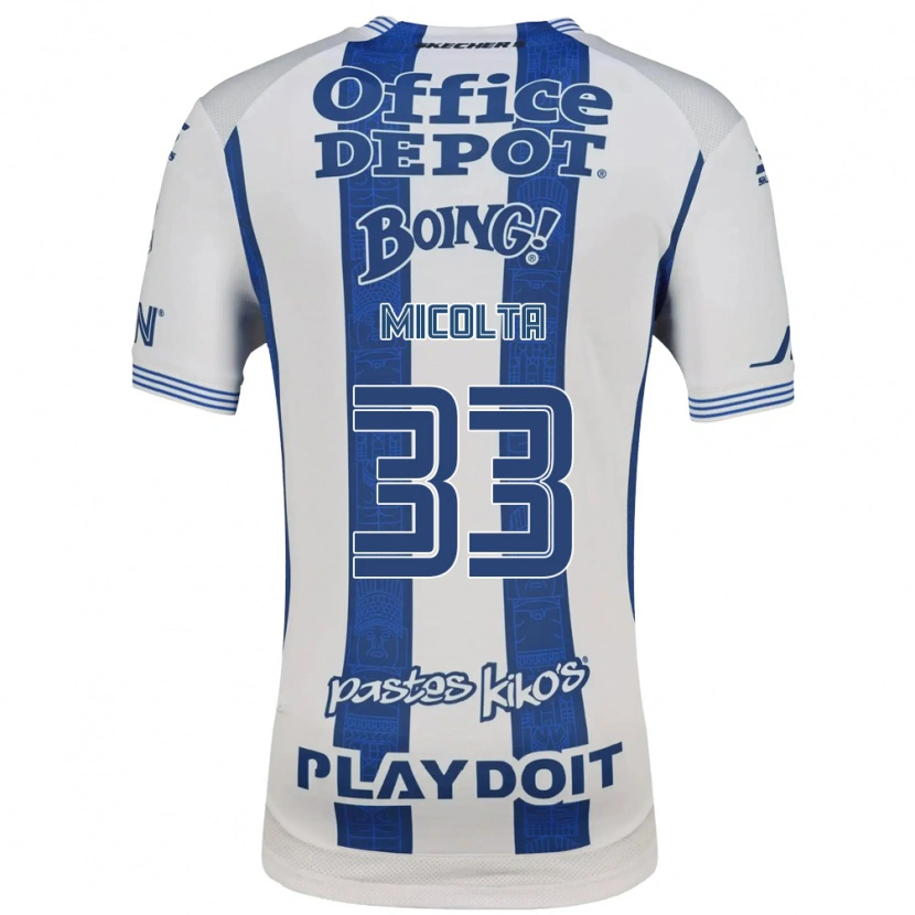 Danxen Mujer Camiseta Andrés Micolta #33 Blanco Azul Marino 1ª Equipación 2026/27 La Camisa México