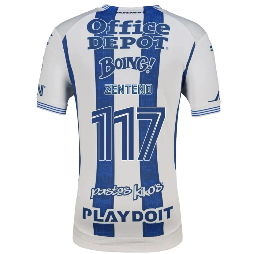 Danxen Mujer Camiseta Gustavo Zenteno #117 Blanco Azul Marino 1ª Equipación 2026/27 La Camisa México