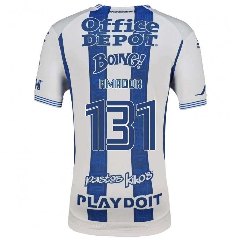 Danxen Mujer Camiseta Santiago Amador #131 Blanco Azul Marino 1ª Equipación 2026/27 La Camisa México