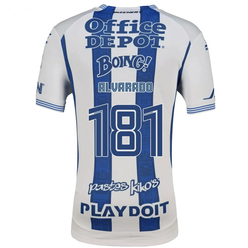 Danxen Mujer Camiseta Brandón Alvarado #181 Blanco Azul Marino 1ª Equipación 2026/27 La Camisa México