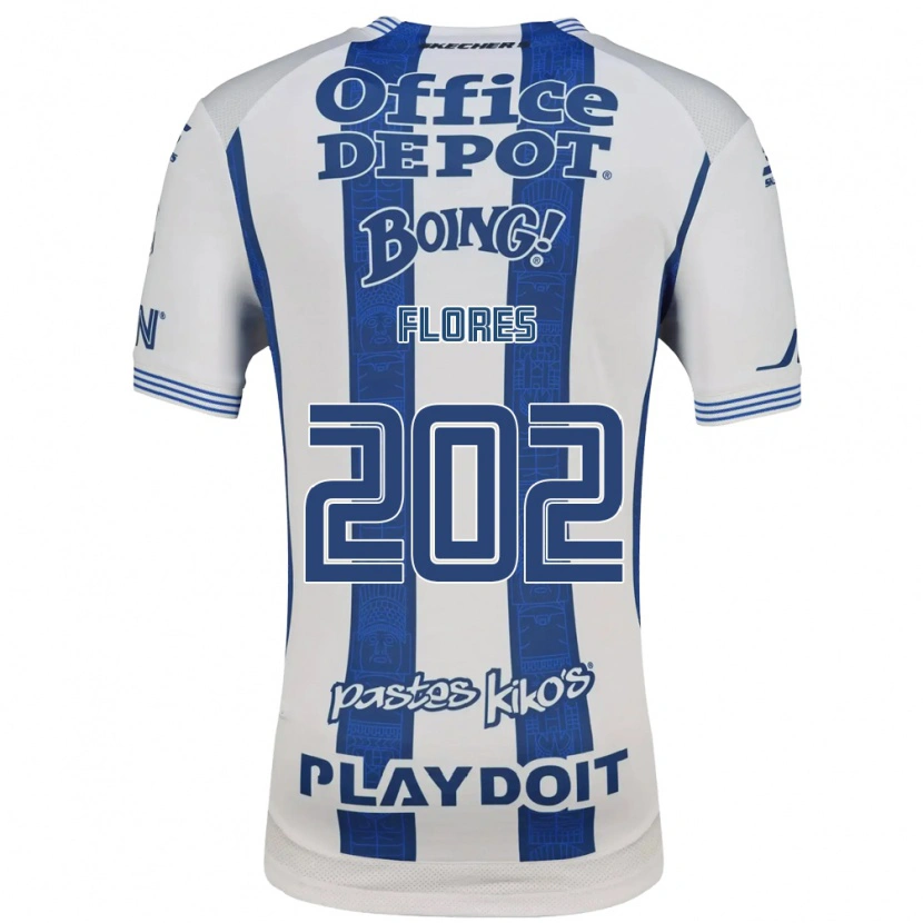 Danxen Mujer Camiseta Luis Flores #202 Blanco Azul Marino 1ª Equipación 2026/27 La Camisa México