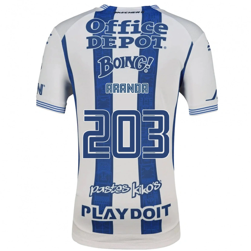 Danxen Mujer Camiseta Juan Aranda #203 Blanco Azul Marino 1ª Equipación 2026/27 La Camisa México