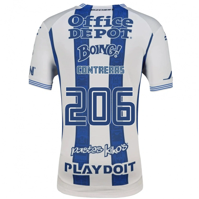 Danxen Mujer Camiseta Thomas Contreras #206 Blanco Azul Marino 1ª Equipación 2026/27 La Camisa México