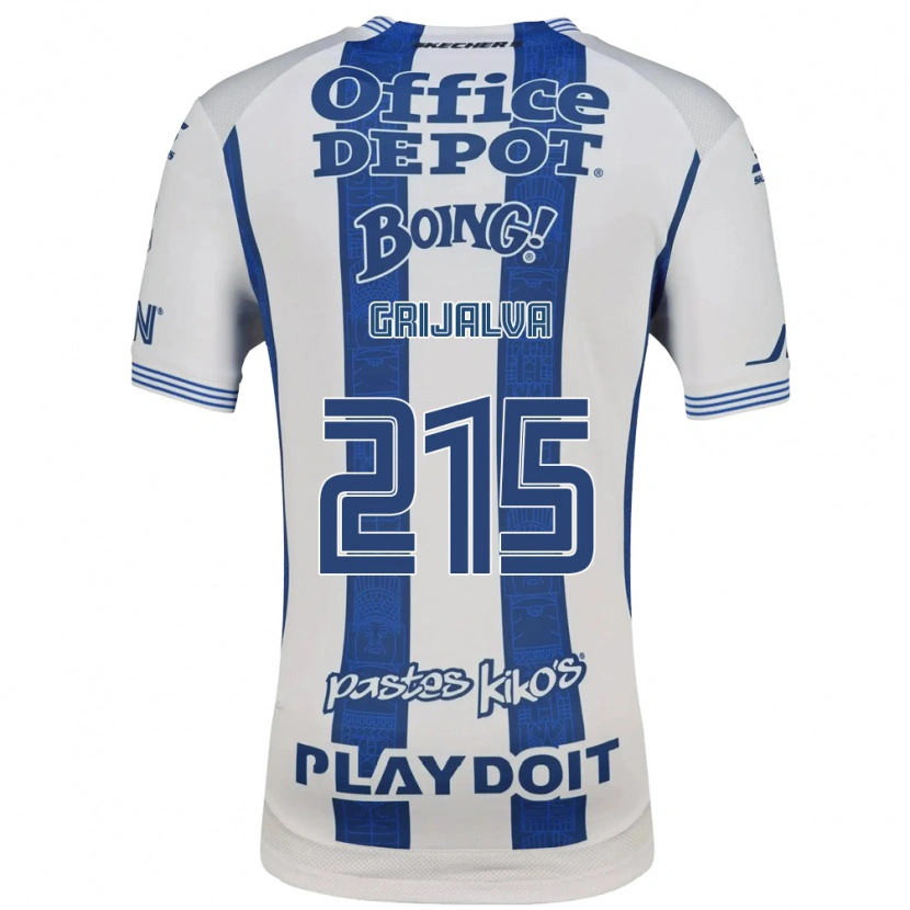Danxen Mujer Camiseta Leonardo Grijalva #215 Blanco Azul Marino 1ª Equipación 2026/27 La Camisa México