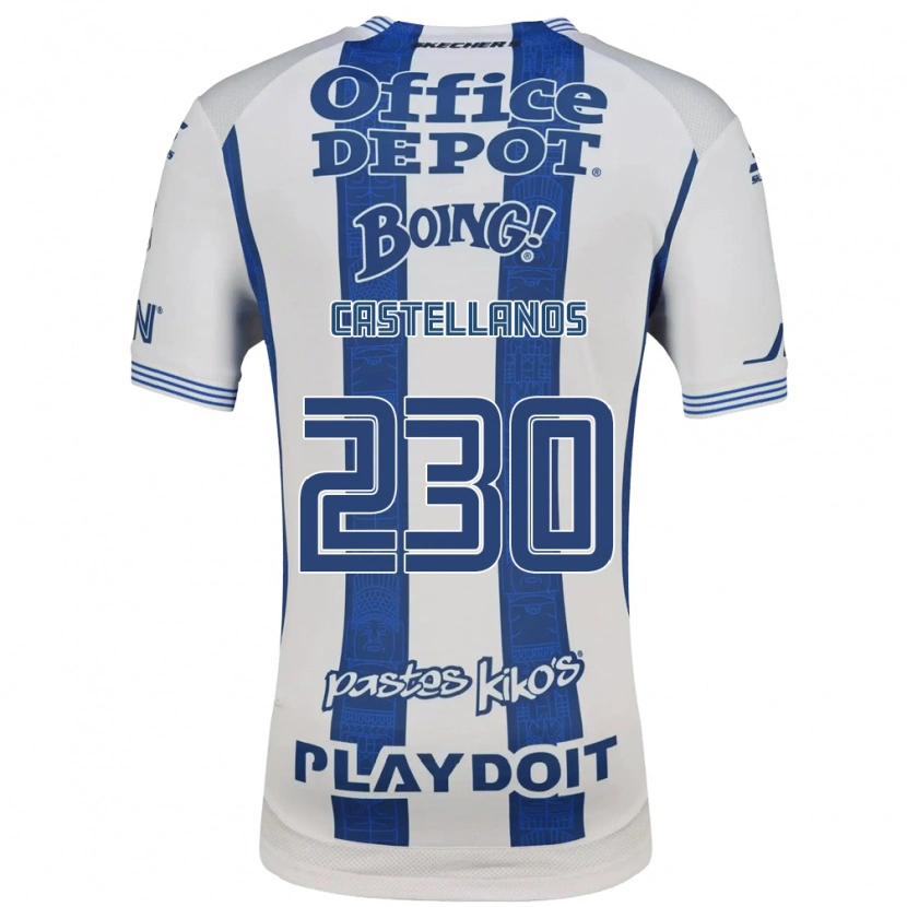 Danxen Mujer Camiseta Edson Castellanos #230 Blanco Azul Marino 1ª Equipación 2026/27 La Camisa México