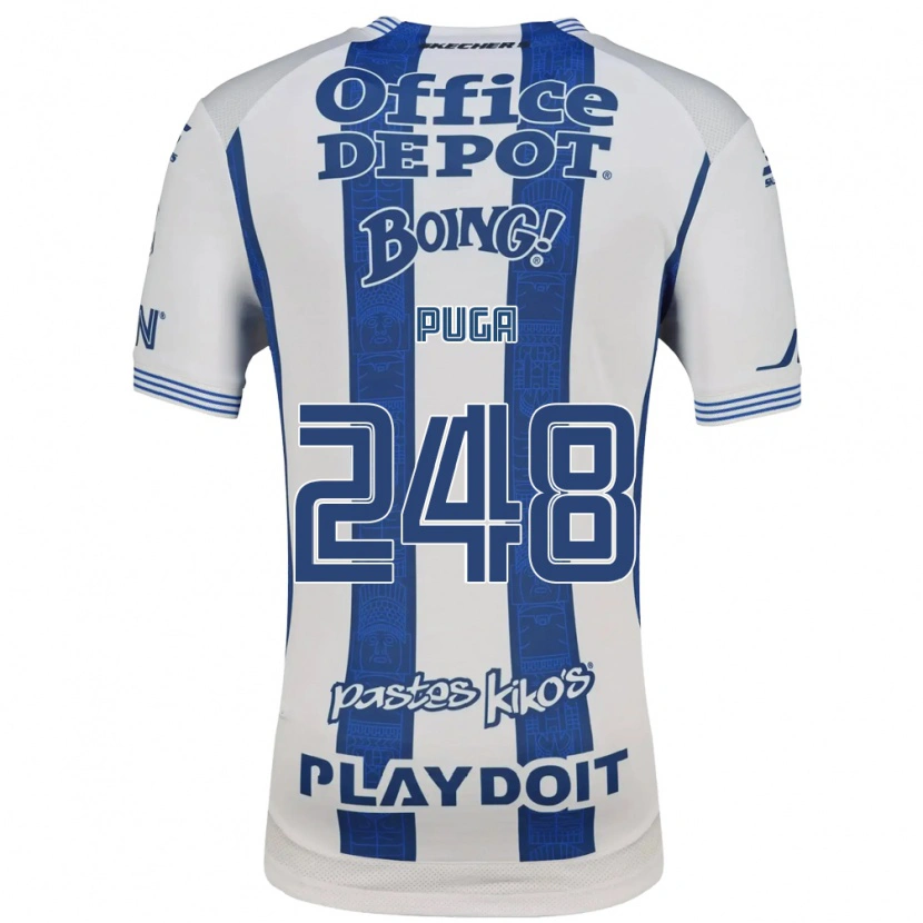 Danxen Mujer Camiseta Luis Puga #248 Blanco Azul Marino 1ª Equipación 2026/27 La Camisa México