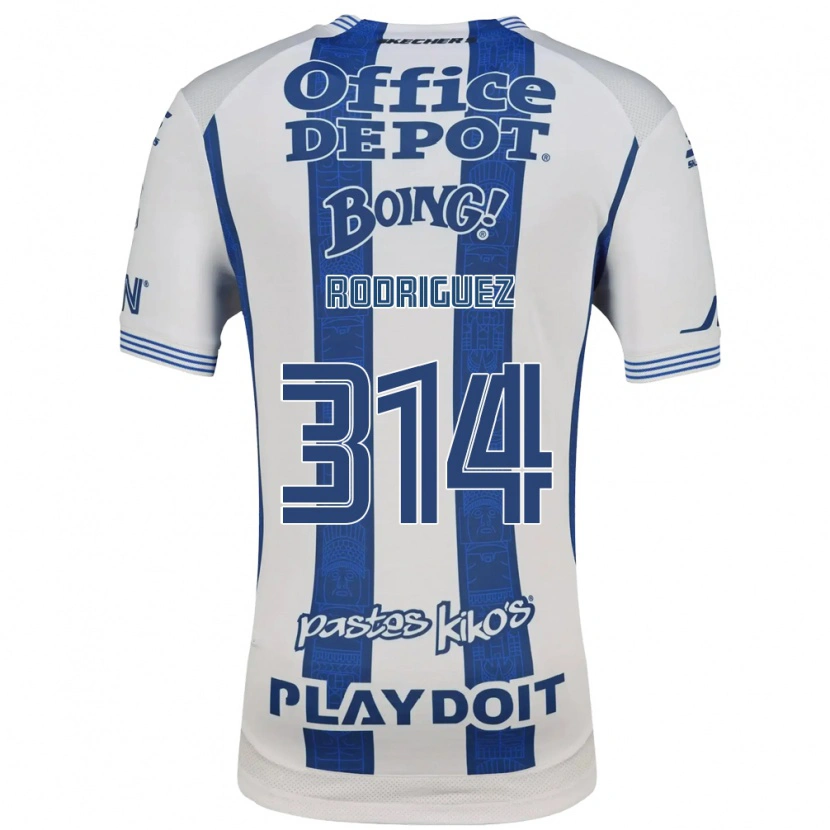Danxen Mujer Camiseta Alan Rodríguez #314 Blanco Azul Marino 1ª Equipación 2026/27 La Camisa México