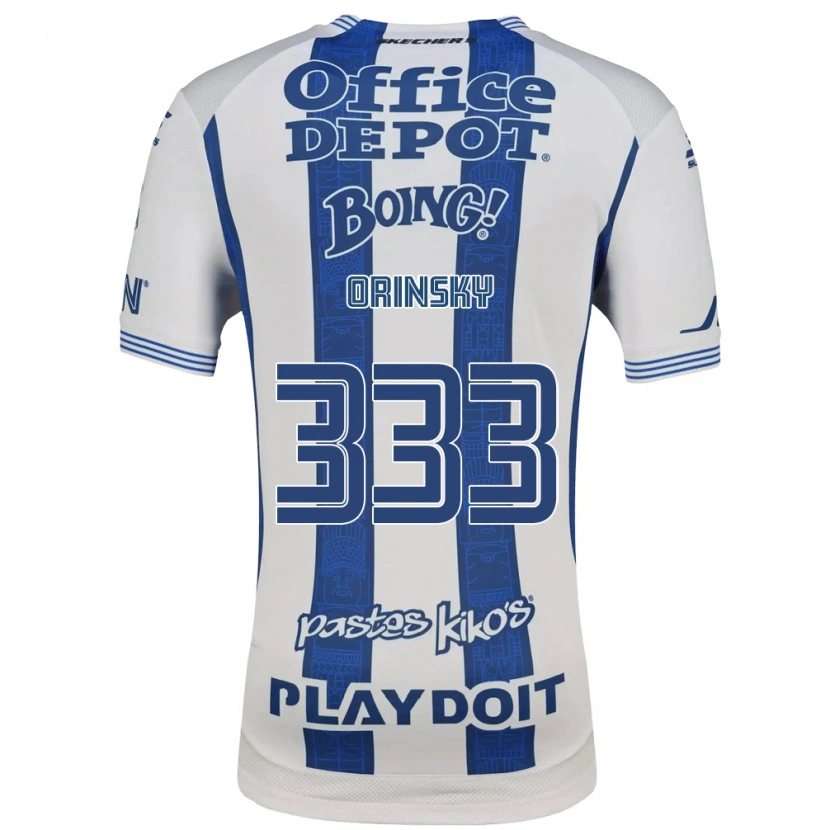 Danxen Mujer Camiseta Edson Orinsky #333 Blanco Azul Marino 1ª Equipación 2026/27 La Camisa México