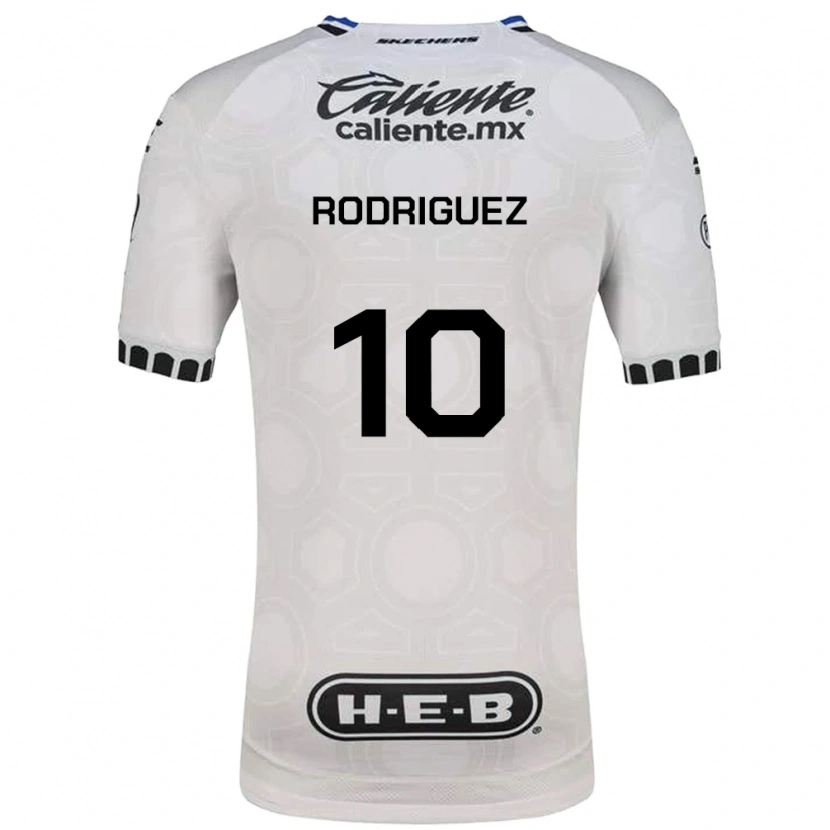 Danxen Mujer Camiseta Lucas Rodriguez #10 Blanco Negro Azul 1ª Equipación 2026/27 La Camisa México