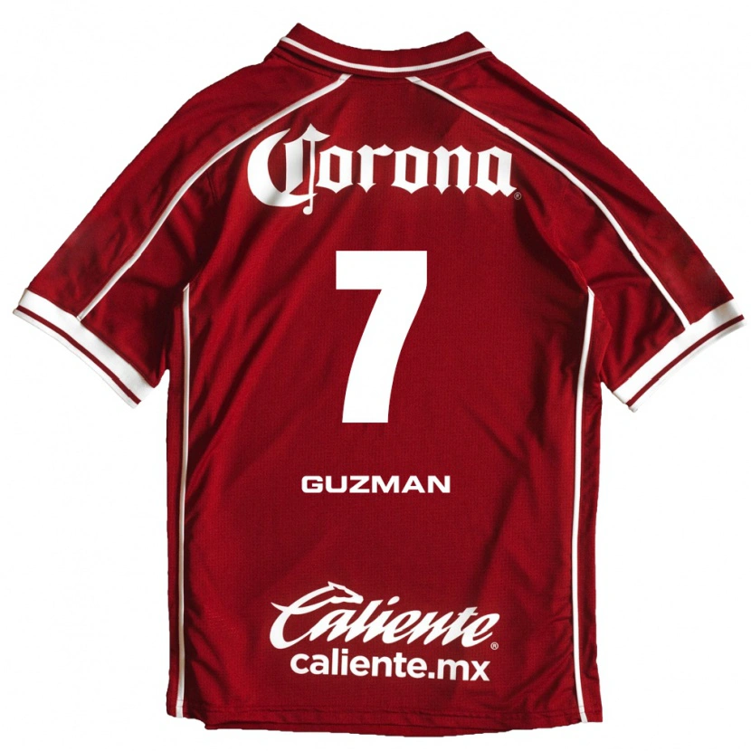 Danxen Mujer Camiseta Víctor Guzmán #7 Blanco Rojo 1ª Equipación 2026/27 La Camisa México
