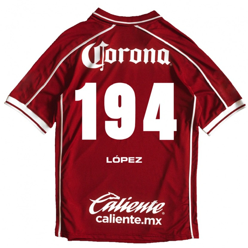 Danxen Mujer Camiseta Erick López #194 Blanco Rojo 1ª Equipación 2026/27 La Camisa México