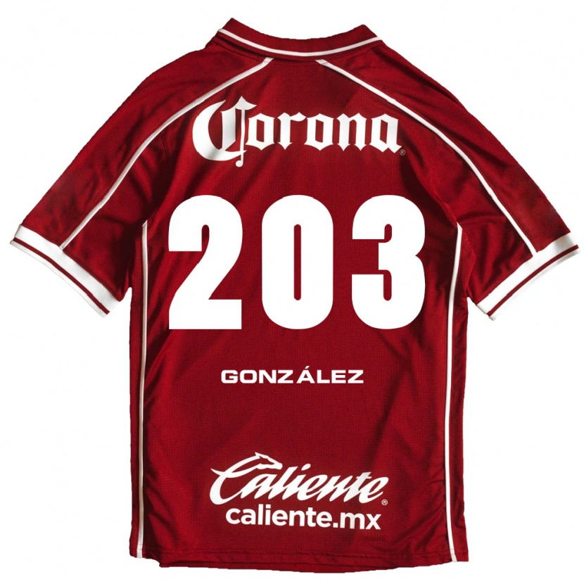 Danxen Mujer Camiseta Luis González #203 Blanco Rojo 1ª Equipación 2026/27 La Camisa México
