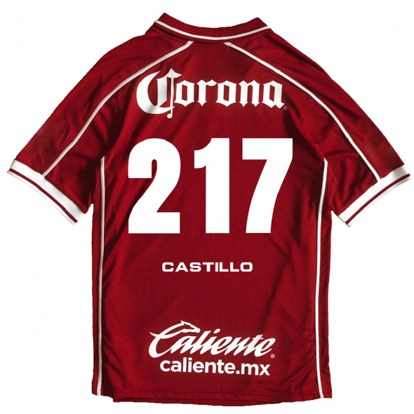 Danxen Mujer Camiseta Klever Castillo #217 Blanco Rojo 1ª Equipación 2026/27 La Camisa México