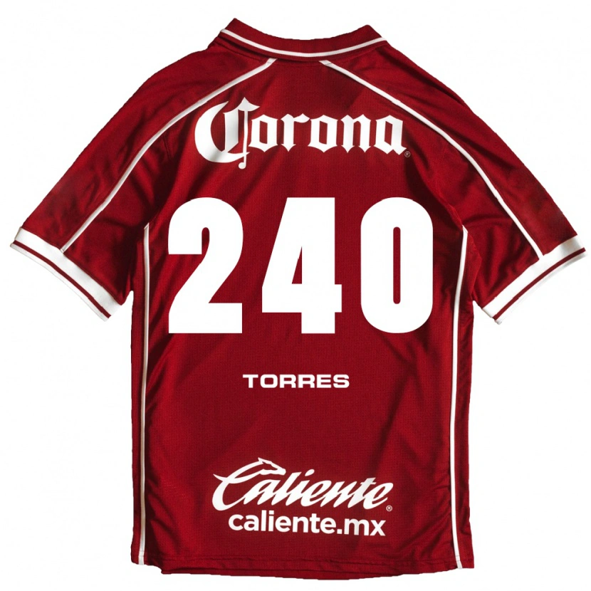 Danxen Mujer Camiseta Santiago Torres #240 Blanco Rojo 1ª Equipación 2026/27 La Camisa México