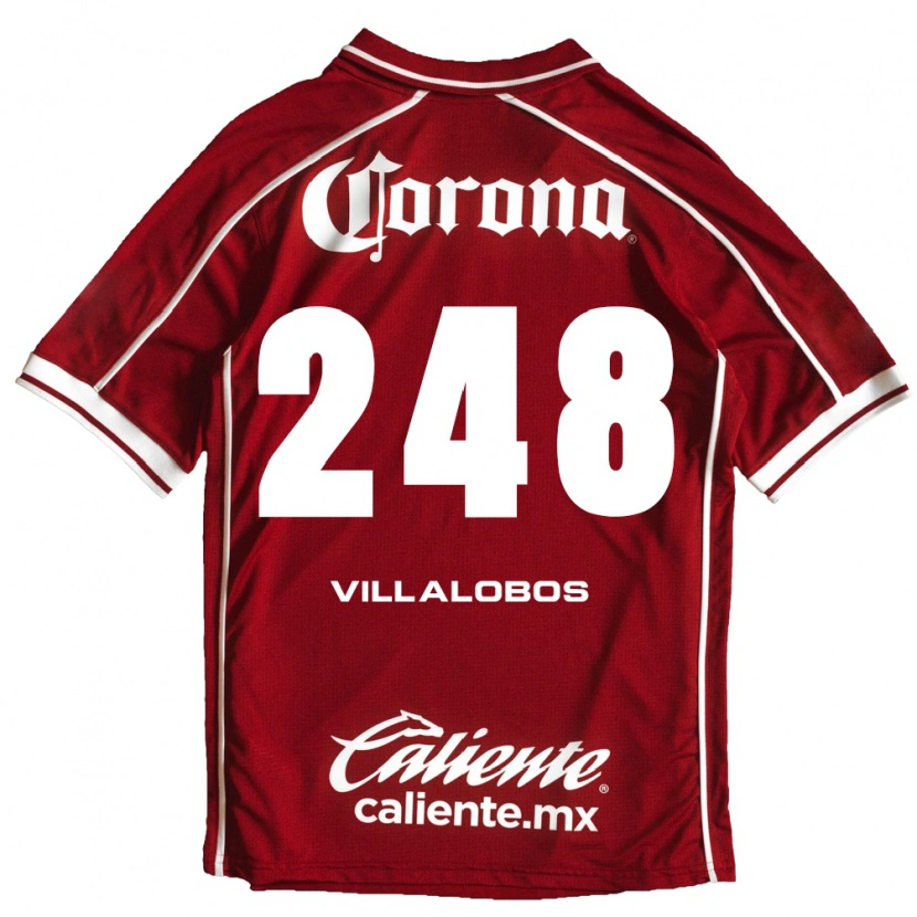 Danxen Mujer Camiseta José Villalobos #248 Blanco Rojo 1ª Equipación 2026/27 La Camisa México