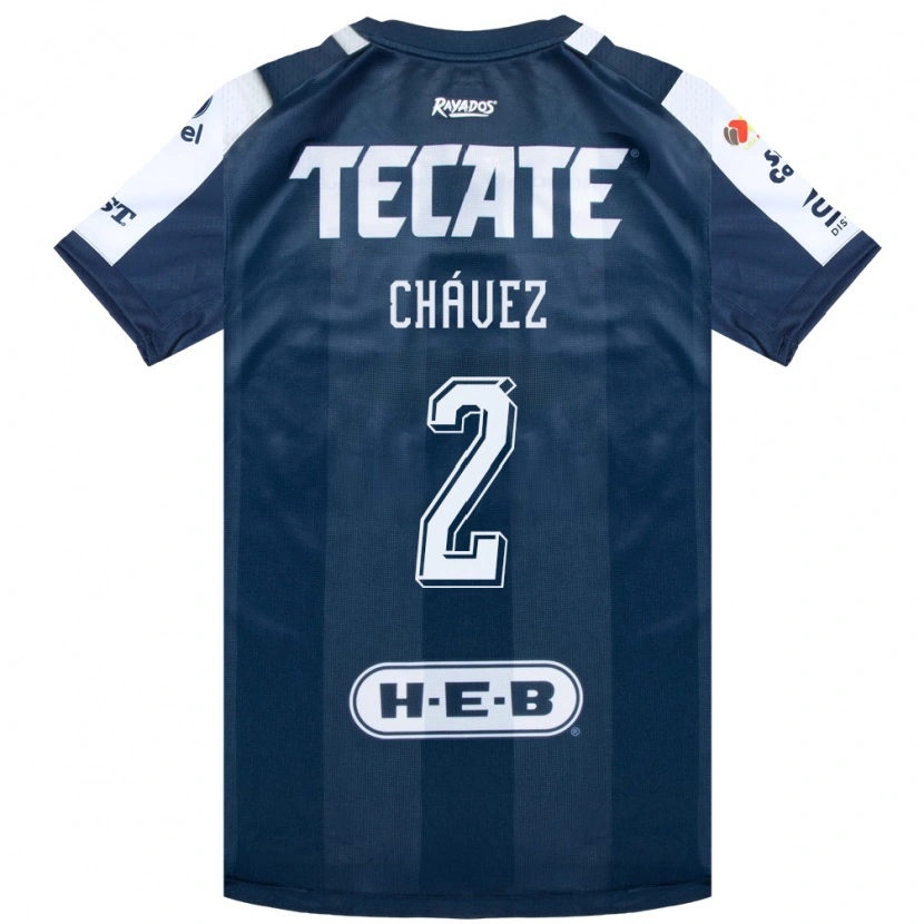 Danxen Mujer Camiseta Ricardo Chávez #2 Azul Tinta Blanco Rojo 1ª Equipación 2026/27 La Camisa México