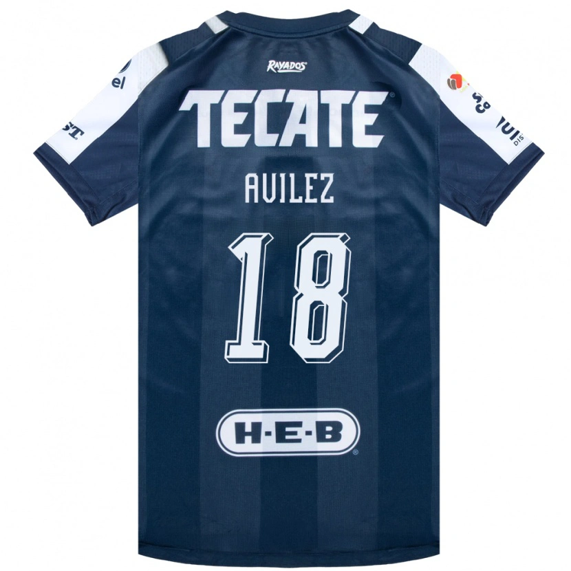 Danxen Mujer Camiseta Aylin Avilez #18 Azul Tinta Blanco Rojo 1ª Equipación 2026/27 La Camisa México