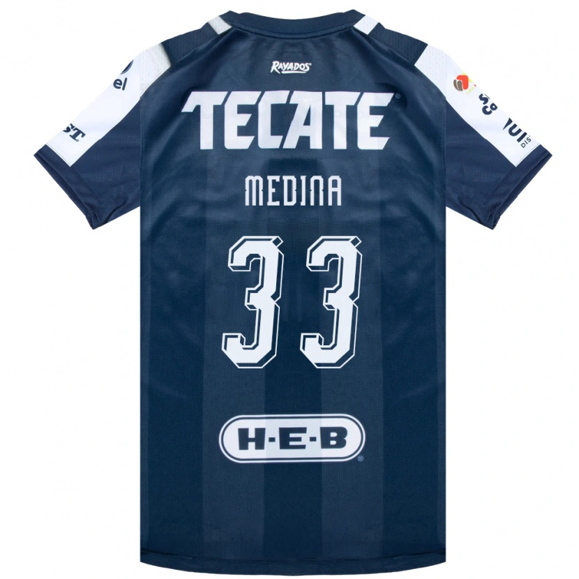 Danxen Mujer Camiseta Stefan Medina #33 Azul Tinta Blanco Rojo 1ª Equipación 2026/27 La Camisa México