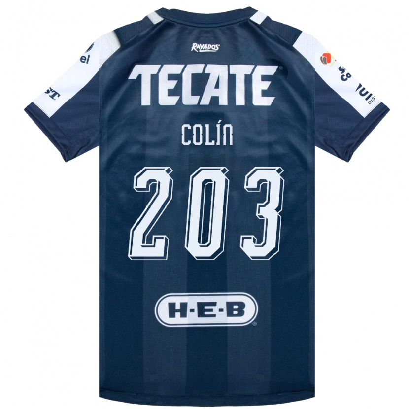 Danxen Mujer Camiseta Luis Colín #203 Azul Tinta Blanco Rojo 1ª Equipación 2026/27 La Camisa México
