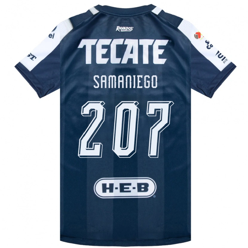 Danxen Mujer Camiseta Guillermo Samaniego #207 Azul Tinta Blanco Rojo 1ª Equipación 2026/27 La Camisa México