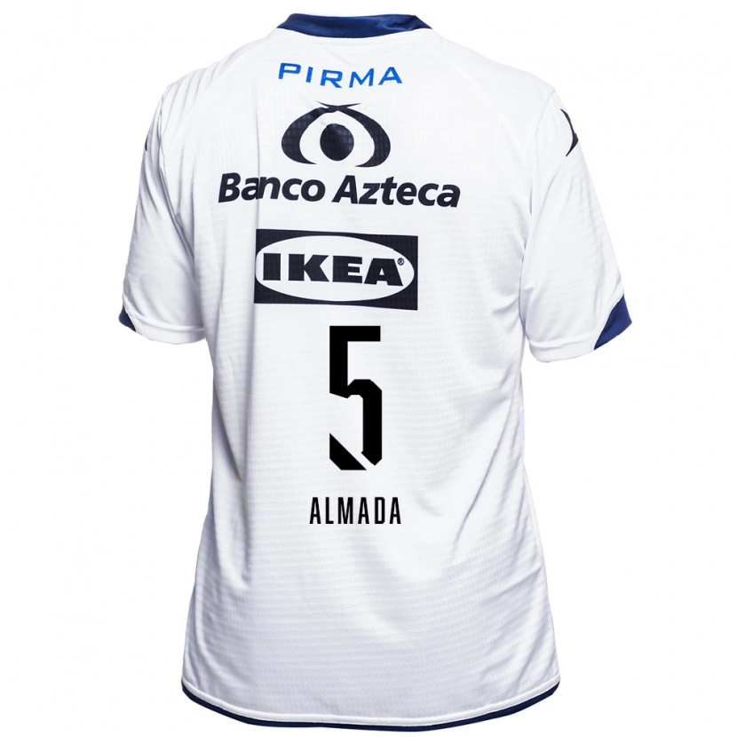 Danxen Mujer Camiseta Facundo Almada #5 Blanco Negro Azul 1ª Equipación 2026/27 La Camisa México