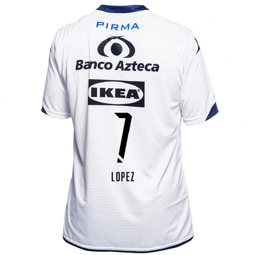 Danxen Mujer Camiseta Viridiana López #7 Blanco Negro Azul 1ª Equipación 2026/27 La Camisa México