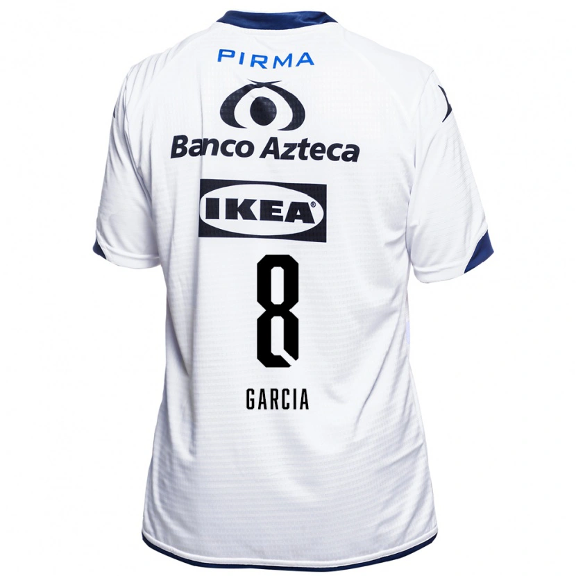 Danxen Mujer Camiseta Luis García #8 Blanco Negro Azul 1ª Equipación 2026/27 La Camisa México