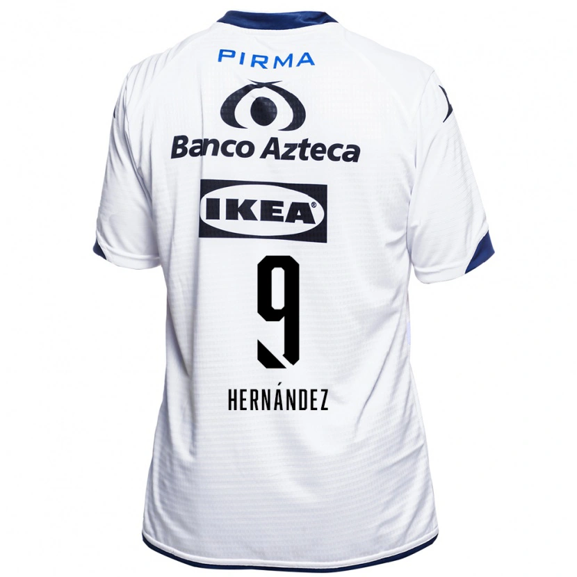 Danxen Mujer Camiseta Luifer Hernández #9 Blanco Negro Azul 1ª Equipación 2026/27 La Camisa México