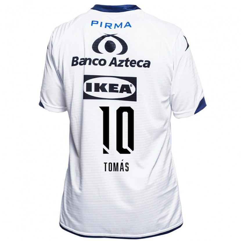 Danxen Mujer Camiseta Mathías Tomás #10 Blanco Negro Azul 1ª Equipación 2026/27 La Camisa México