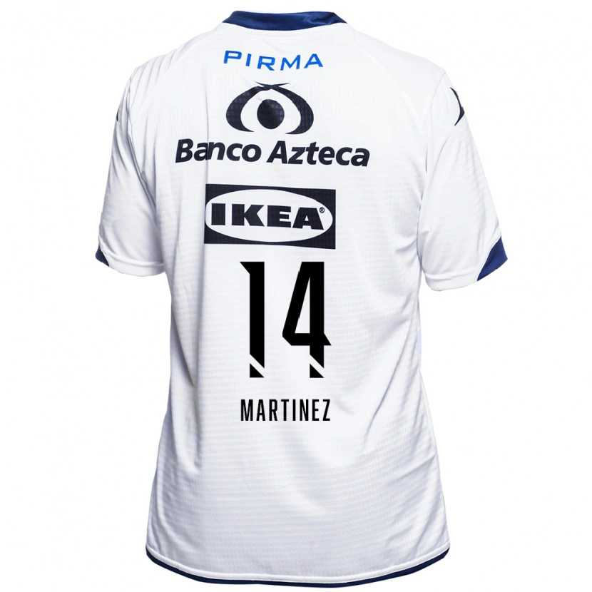 Danxen Mujer Camiseta Samantha Martínez #14 Blanco Negro Azul 1ª Equipación 2026/27 La Camisa México