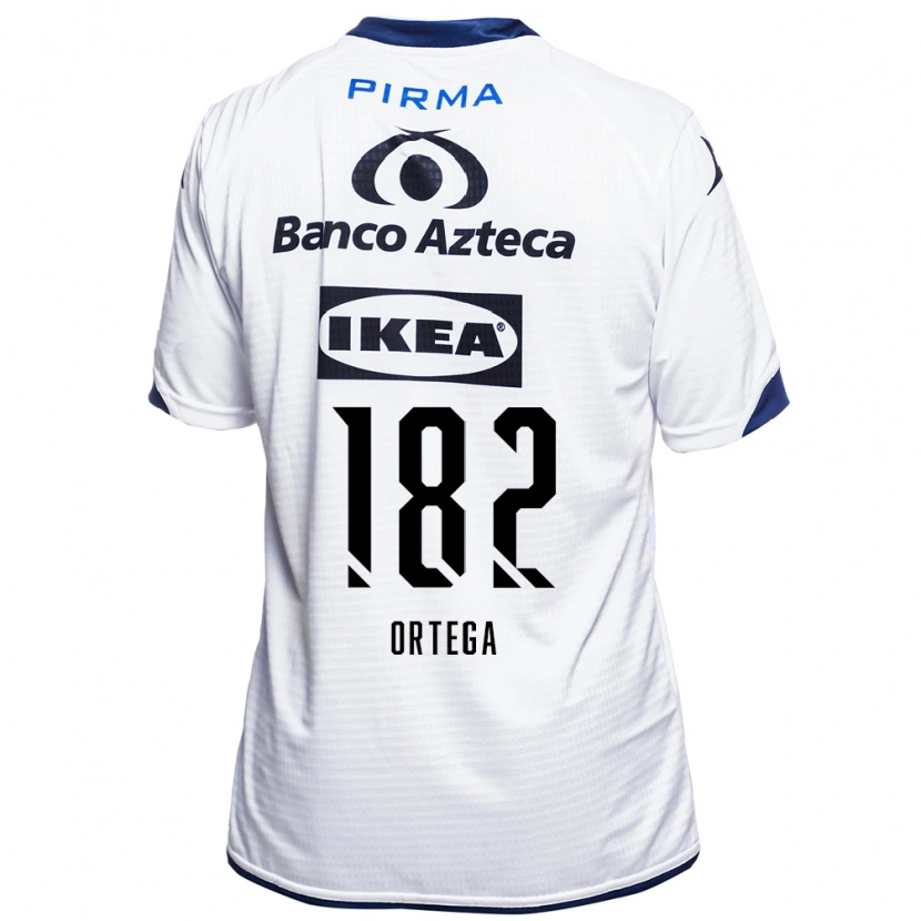 Danxen Mujer Camiseta Yael Ortega #182 Blanco Negro Azul 1ª Equipación 2026/27 La Camisa México
