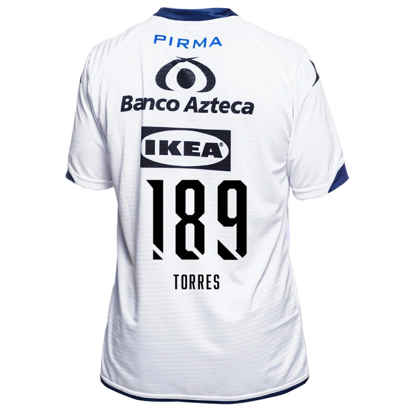 Danxen Mujer Camiseta Dylan Torres #189 Blanco Negro Azul 1ª Equipación 2026/27 La Camisa México