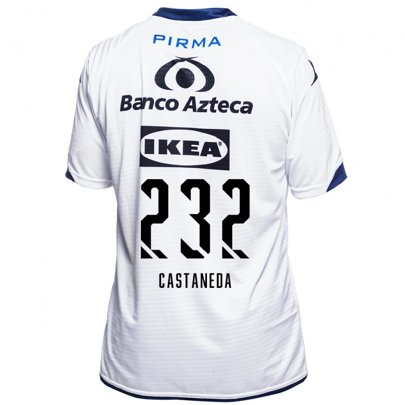 Danxen Mujer Camiseta Ángel Castañeda #232 Blanco Negro Azul 1ª Equipación 2026/27 La Camisa México