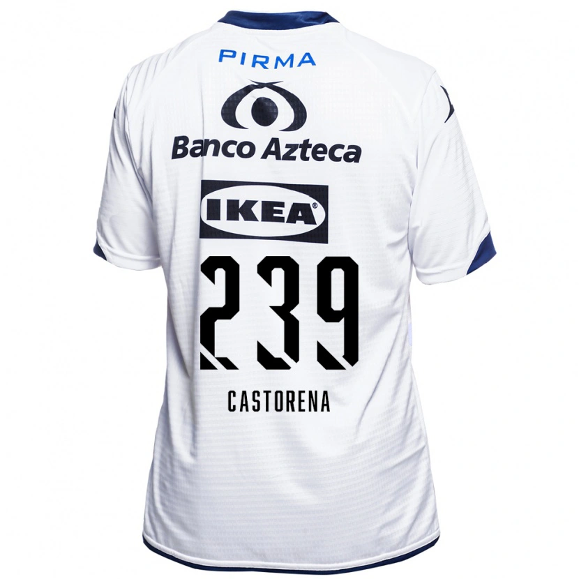 Danxen Mujer Camiseta Ernesto Castorena #239 Blanco Negro Azul 1ª Equipación 2026/27 La Camisa México