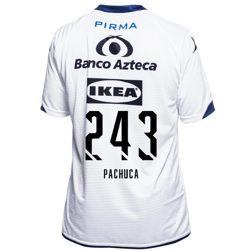 Danxen Mujer Camiseta Erick Pachuca #243 Blanco Negro Azul 1ª Equipación 2026/27 La Camisa México