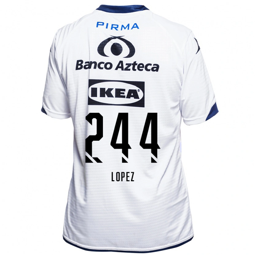 Danxen Mujer Camiseta Daniel López #244 Blanco Negro Azul 1ª Equipación 2026/27 La Camisa México