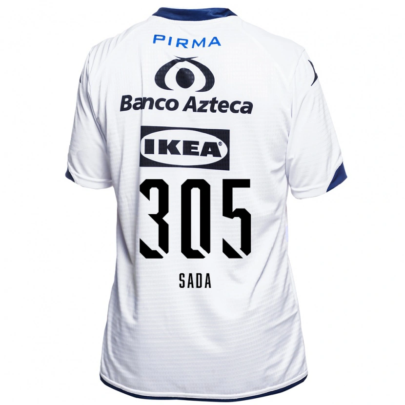 Danxen Mujer Camiseta Jorge Sada #305 Blanco Negro Azul 1ª Equipación 2026/27 La Camisa México