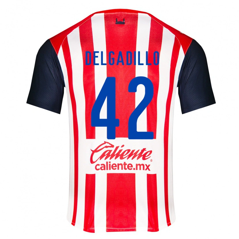 Danxen Mujer Camiseta Diego Delgadillo #42 Rojo Negro Blanco 1ª Equipación 2026/27 La Camisa México
