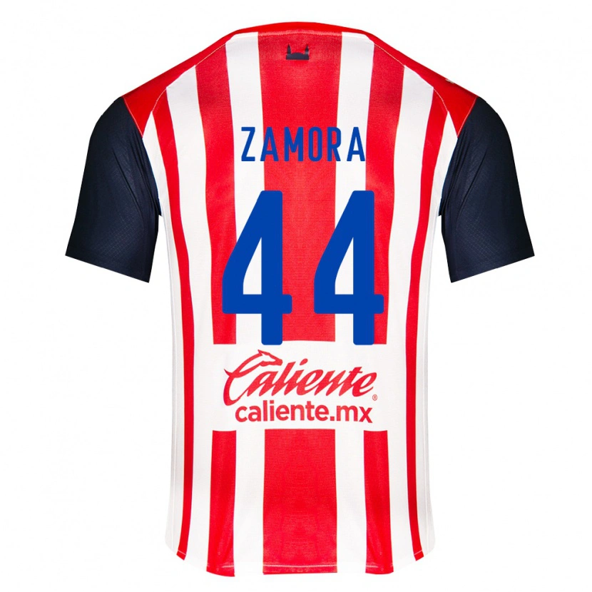 Danxen Mujer Camiseta Saúl Zamora #44 Rojo Negro Blanco 1ª Equipación 2026/27 La Camisa México