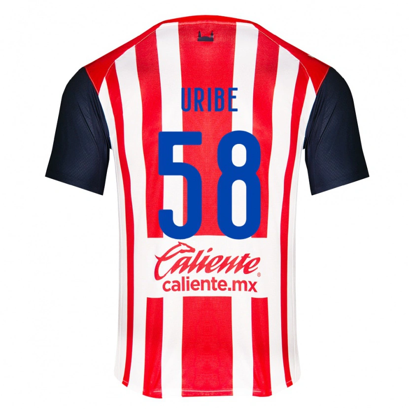 Danxen Mujer Camiseta Juan Uribe #58 Rojo Negro Blanco 1ª Equipación 2026/27 La Camisa México