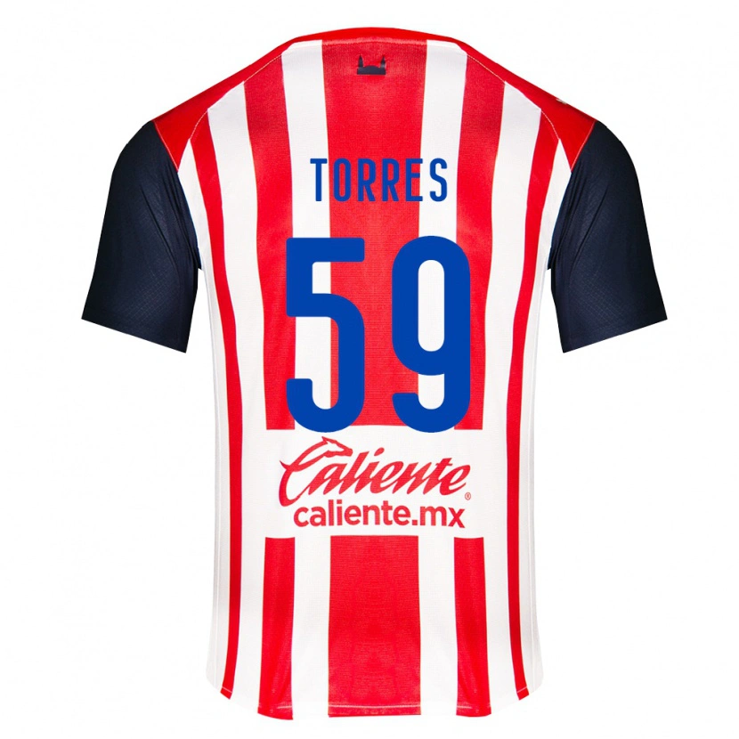 Danxen Mujer Camiseta Christian Torres #59 Rojo Negro Blanco 1ª Equipación 2026/27 La Camisa México
