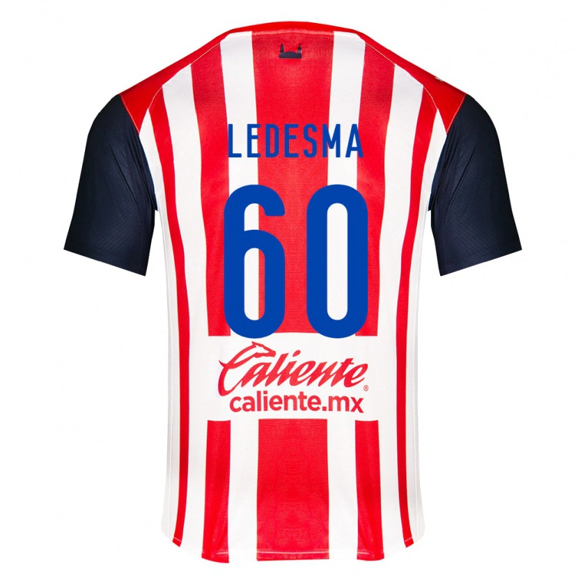 Danxen Mujer Camiseta Luis Ledesma #60 Rojo Negro Blanco 1ª Equipación 2026/27 La Camisa México