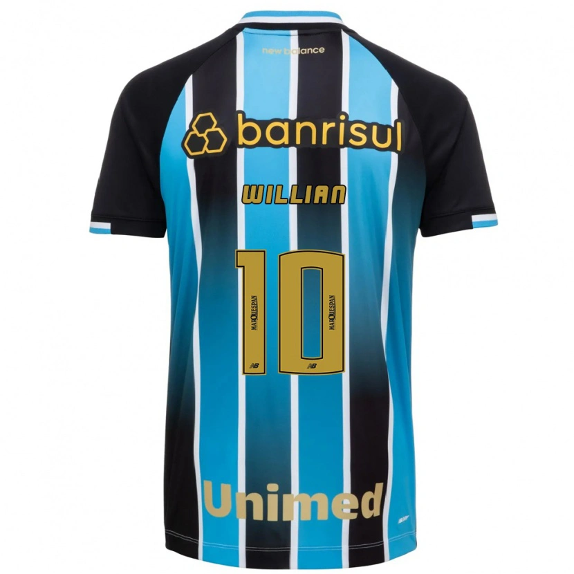 Danxen Mujer Camiseta Willian Borges Da Silva #10 Azul Marrón Negro 1ª Equipación 2026/27 La Camisa México