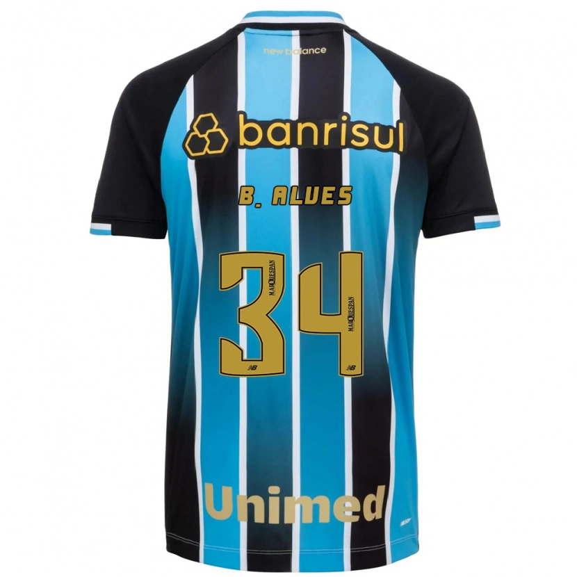 Danxen Mujer Camiseta Bruno Alves #34 Azul Marrón Negro 1ª Equipación 2026/27 La Camisa México