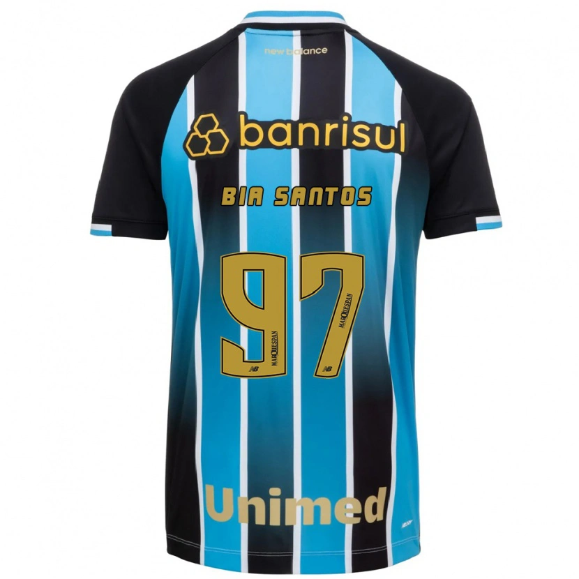 Danxen Mujer Camiseta Bia Santos #97 Azul Marrón Negro 1ª Equipación 2026/27 La Camisa México