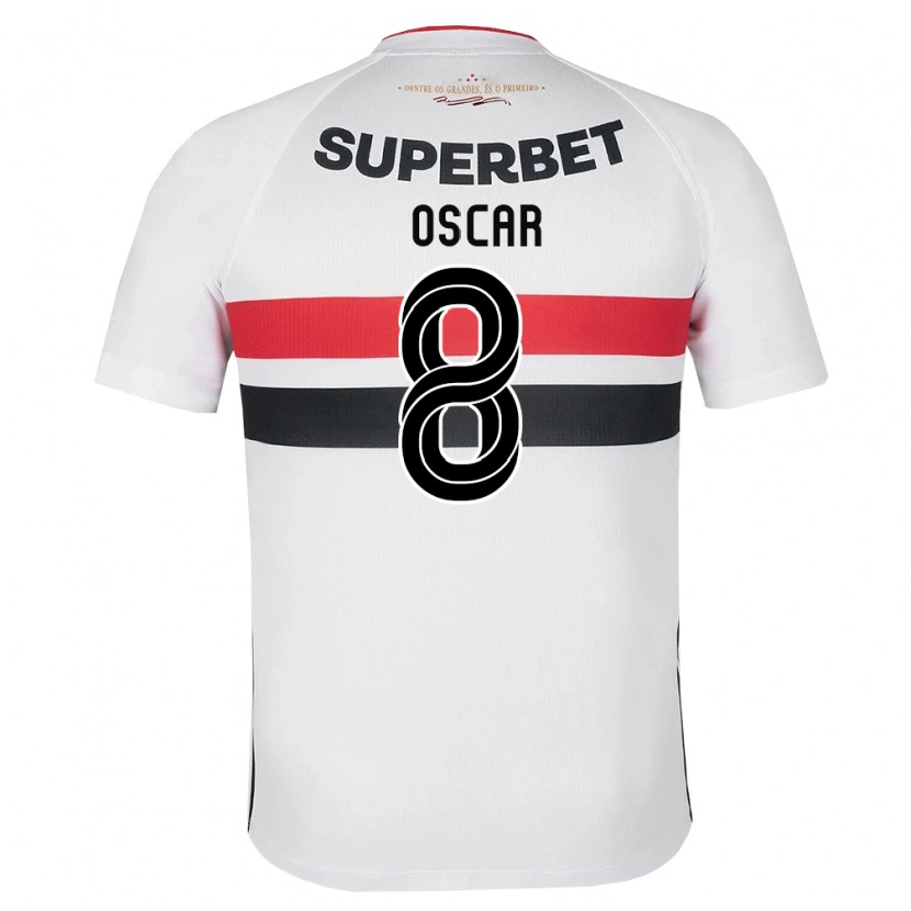 Danxen Mujer Camiseta Oscar #8 Blanco Rojo Negro 1ª Equipación 2026/27 La Camisa México