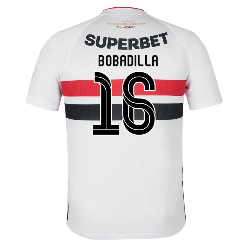 Danxen Mujer Camiseta Damián Bobadilla #16 Blanco Rojo Negro 1ª Equipación 2026/27 La Camisa México