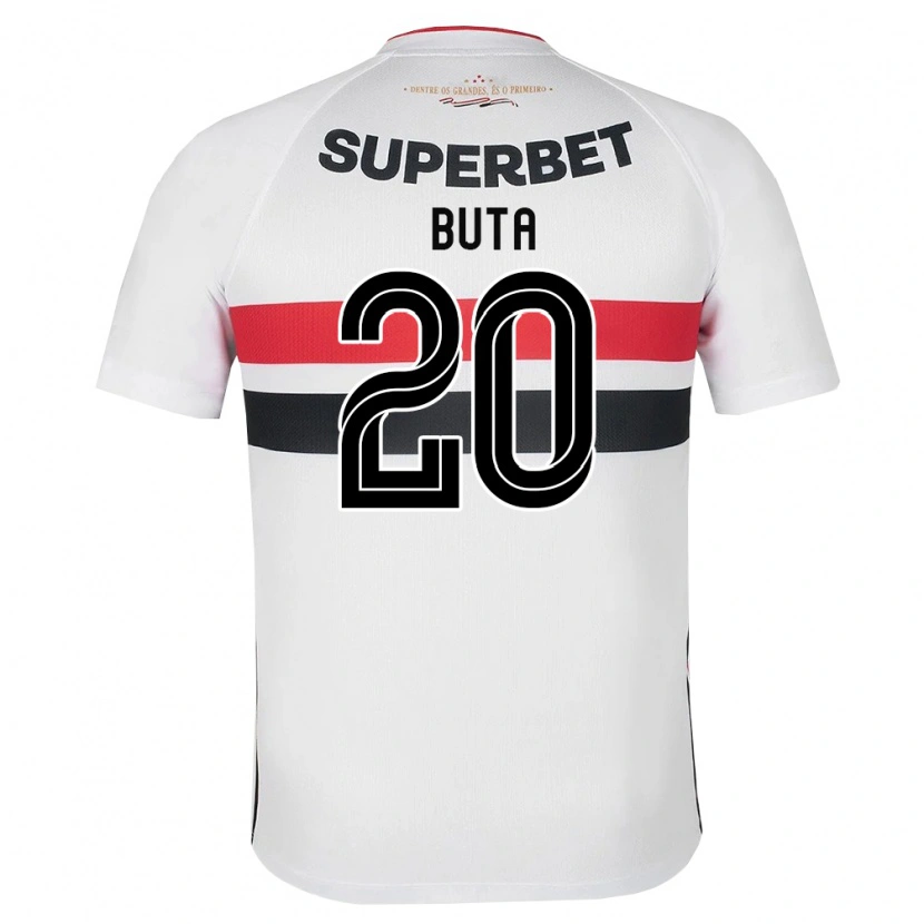 Danxen Mujer Camiseta Aurélio Buta #20 Blanco Rojo Negro 1ª Equipación 2026/27 La Camisa México