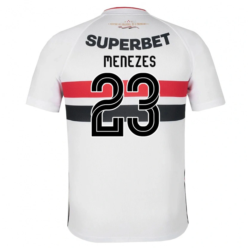 Danxen Mujer Camiseta Bia Menezes #23 Blanco Rojo Negro 1ª Equipación 2026/27 La Camisa México